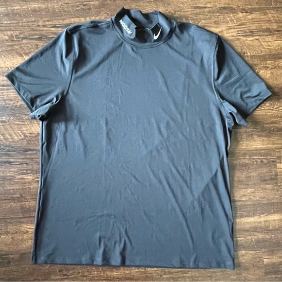 Nike x Drake NOCTA Golf Short-Sleeve Mockneck Top- mens large in black - Picture 1 of 6